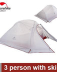 Naturehike Tent Camping Tent Ultralight 1 2 3 Person Man 4 Season Double-outdoor-discount Store-3 person with skirt-Bargain Bait Box