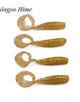 Ningyohime4Pcs Bass Fishing 6Cm1.8G Single Tail Maggots Soft Plastic Worm Maggot-Worms & Grubs-Bargain Bait Box-D-Bargain Bait Box