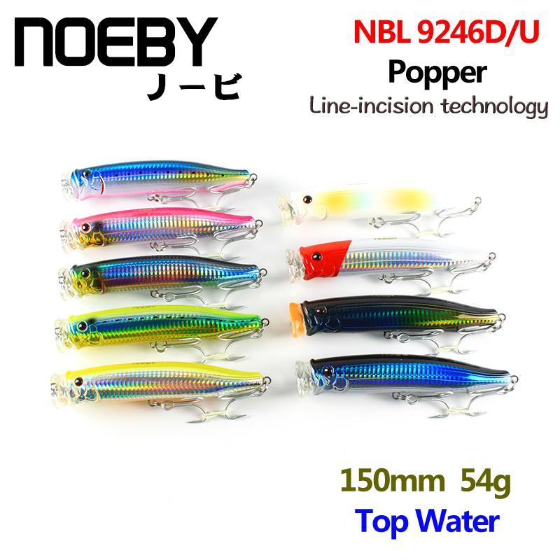 Noeby 1 Pcs Fishing Lure 150Mm/54.5G Top Water Hard Bait Popper Vmc Treble Hooks-BassBros Fishing Tackle Store-NSB101-D-Bargain Bait Box