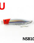 Noeby 1 Pcs Fishing Lure 150Mm/54.5G Top Water Hard Bait Popper Vmc Treble Hooks-BassBros Fishing Tackle Store-NSB108-U-Bargain Bait Box