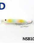 Noeby 1 Pcs Fishing Lure 150Mm/54.5G Top Water Hard Bait Popper Vmc Treble Hooks-BassBros Fishing Tackle Store-NSB109-D-Bargain Bait Box