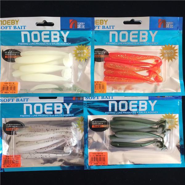 Noeby 24 Pieces 9Cm 4.3G Silicone Bait Soft Lures T Tail Swimbaits Sof –  Bargain Bait Box