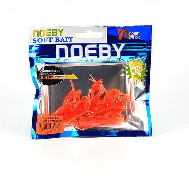 Noeby 6Pcs/Lot Luminous Soft 60Mm/1.6G Jig Head Transparent Shrimp Baits-Craws-Bargain Bait Box-NW207-Bargain Bait Box