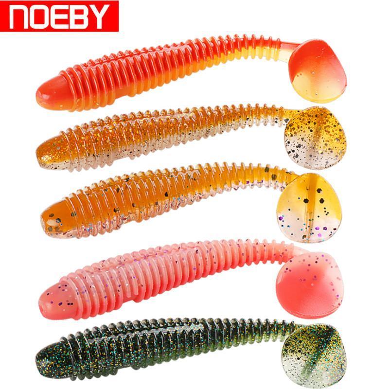 Noeby 9.5Cm/12Cm Soft Fishing Lures Isca Artificial Grub Single T-Tail Plastic-Hepburn&#39;s Garden Store-4Pcs 95mm NW101-Bargain Bait Box