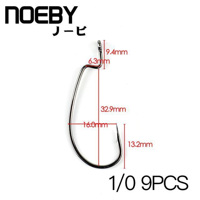 Noeby Fishing Hook Barbed Crank Sharp Pesca For Soft Bait Tackle High-Carbon-BassBros Fishing Tackle Store-1-0-Bargain Bait Box