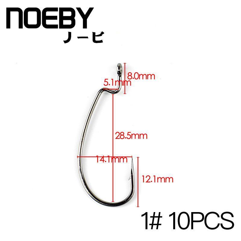 Noeby Fishing Hook Barbed Crank Sharp Pesca For Soft Bait Tackle High-Carbon-BassBros Fishing Tackle Store-1-Bargain Bait Box