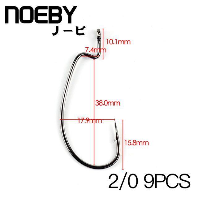 Noeby Fishing Hook Barbed Crank Sharp Pesca For Soft Bait Tackle High-Carbon-BassBros Fishing Tackle Store-2-0-Bargain Bait Box