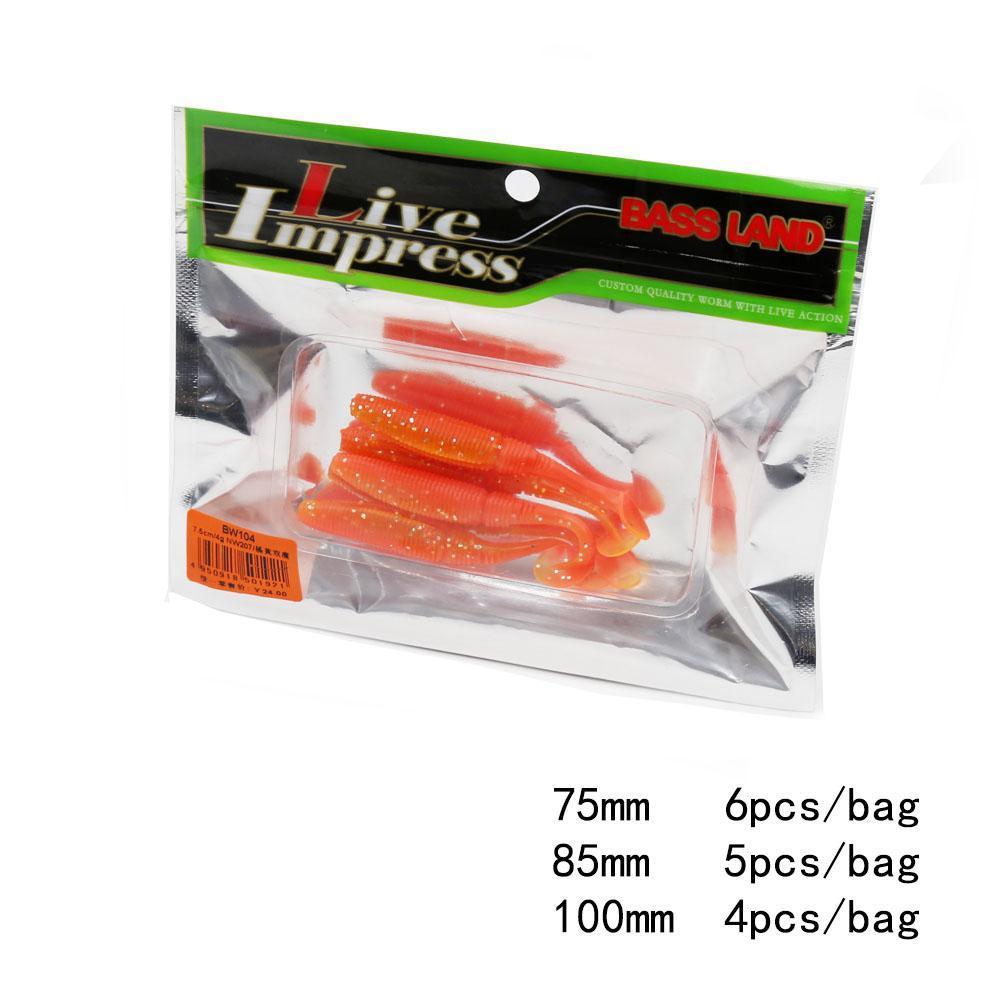 Noeby Item 85Mm And 100Mm Soft Plastic Lure Fishing Bassland Worm