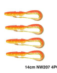 Noeby Soft Fishing Lures 14Cm 10Cm Big Curly Tail Soft Baits Leurre Souple-CYN Fishing Tackle Co.,Ltd-14cm NW207 4 pcs-Bargain Bait Box