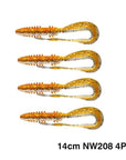 Noeby Soft Fishing Lures 14Cm 10Cm Big Curly Tail Soft Baits Leurre Souple-CYN Fishing Tackle Co.,Ltd-14cm NW208 4 pcs-Bargain Bait Box