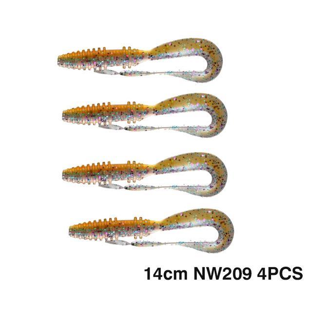 Noeby Soft Fishing Lures 14Cm 10Cm Big Curly Tail Soft Baits Leurre Souple-CYN Fishing Tackle Co.,Ltd-14cm NW209 4 pcs-Bargain Bait Box