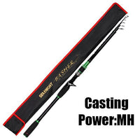 Nunatak Fishing Rod 2.1 , 2.4 M Spinning Foaming 5 Sections Carbon Fiber-Spinning Rods-NUNATAK Fishing Store-Red-2.1 m-Bargain Bait Box