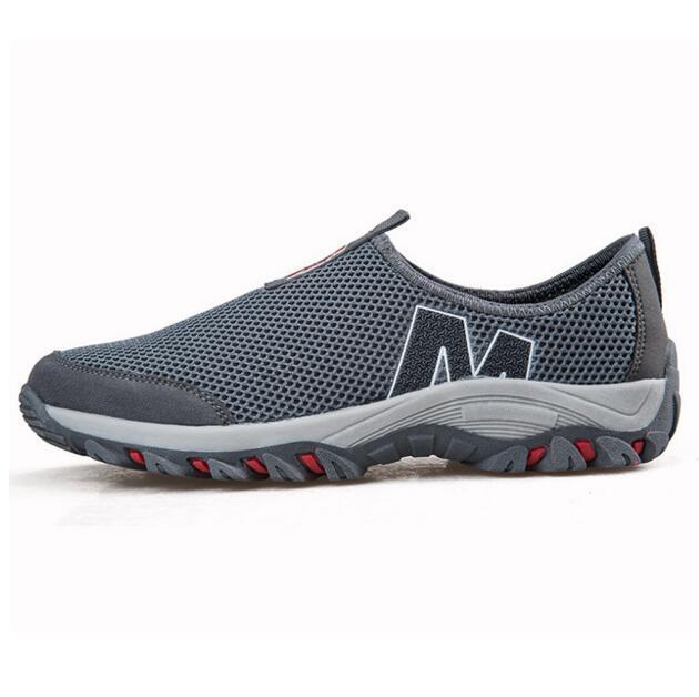 Nuyork Listing Hot Sales Summer Mesh Breathable Men And Women Non-Slip Soles-ZF sneakers Store-men gray red-5-Bargain Bait Box