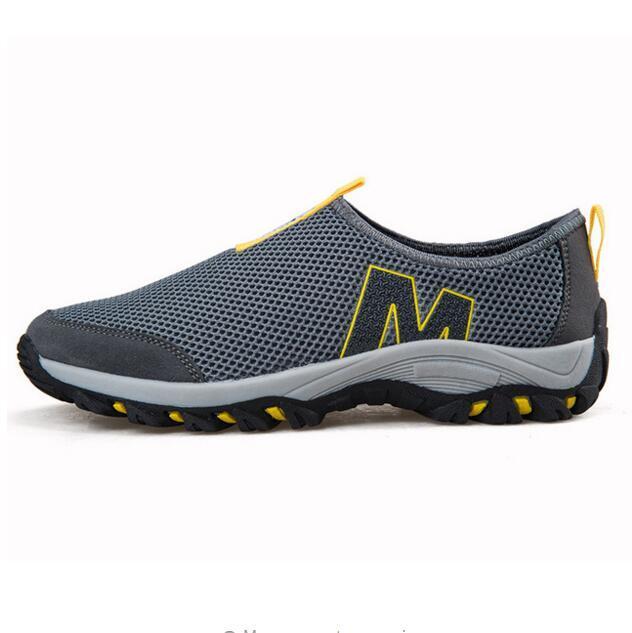 Nuyork Listing Hot Sales Summer Mesh Breathable Men And Women Non-Slip Soles-ZF sneakers Store-men gray yellow-5-Bargain Bait Box