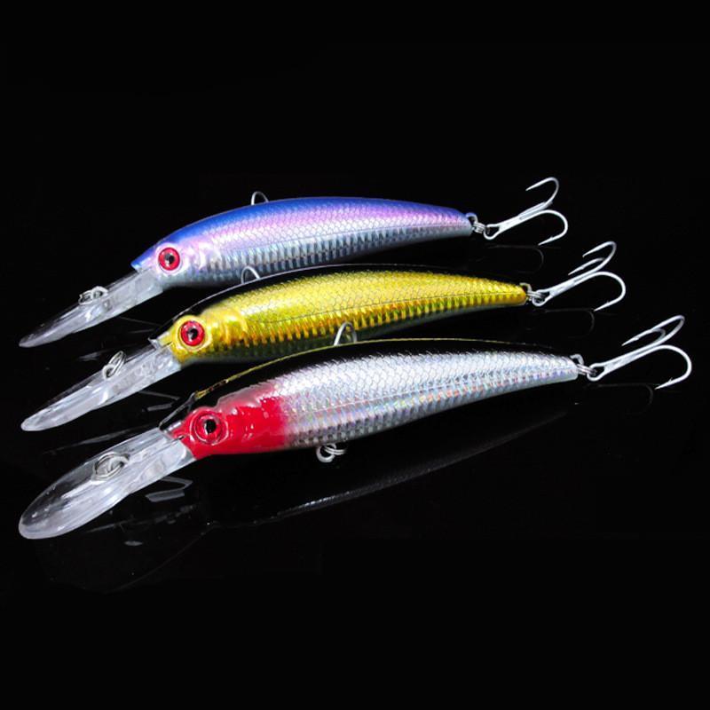 Ocean Day Night Fishing Big Game Minnow Artificial Lure Glow Belly 19Cm/55G-Musky &amp; Pike Baits-Bargain Bait Box-Black Red-Bargain Bait Box