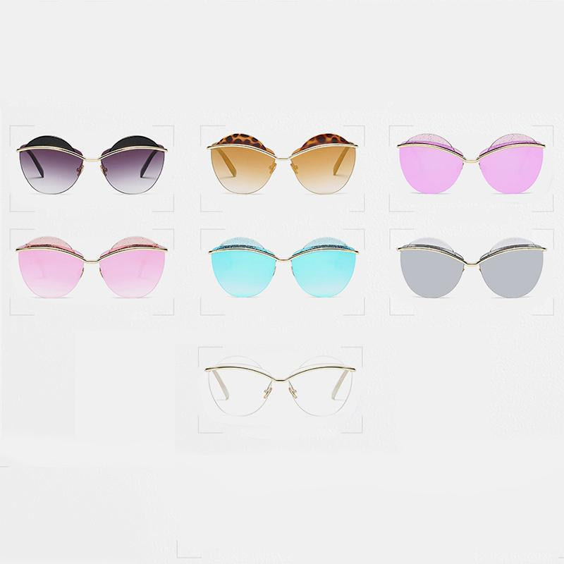 Ofir Fashion Sunglasses Women Rimless Round Style Eyebrow Sun Glasses-Sunglasses-RS Glasses Store-1-Bargain Bait Box