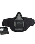 Onetigris Half Face Mesh Mask Foldable Military Style Adjustable Tactical-TACVASEN Official Store-Black-Bargain Bait Box