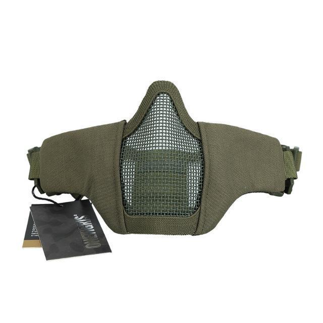 Onetigris Half Face Mesh Mask Foldable Military Style Adjustable Tactical-TACVASEN Official Store-Ranger Green-Bargain Bait Box