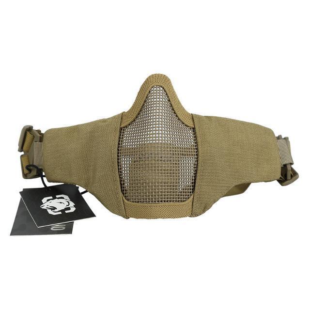 Onetigris Half Face Mesh Mask Foldable Military Style Adjustable Tactical-TACVASEN Official Store-Tan-Bargain Bait Box