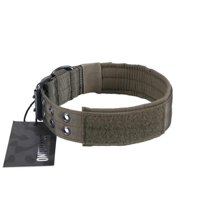 Onetigris Military Tactical Pet Dog Collar Camouflage Hunting Airsoft-ONETIGRIS official store-GY M Size-Bargain Bait Box