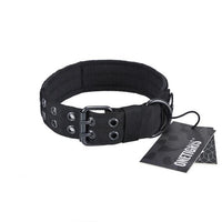 Onetigris Tactical Nylon Dog Collar With Metal Buckle & D Ring Military K9-EXCELLENT ELITE SPANKER Official Store-BK L Size-Bargain Bait Box