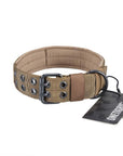 Onetigris Tactical Nylon Dog Collar With Metal Buckle & D Ring Military K9-EXCELLENT ELITE SPANKER Official Store-CB L Size-Bargain Bait Box
