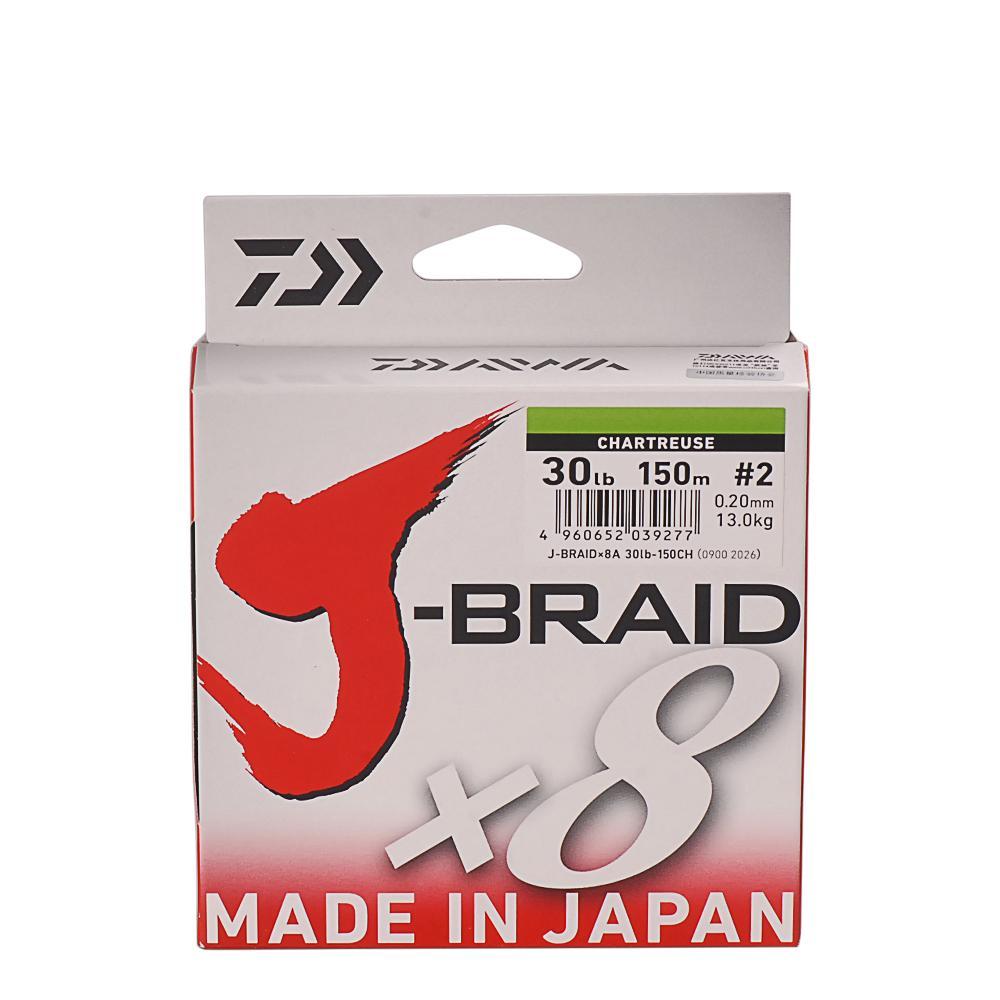 Original Daiwa J-Braid 150M Braided Fishing Line 8 Strands Linha-Hepburn&#39;s Garden Store-0.8-Bargain Bait Box