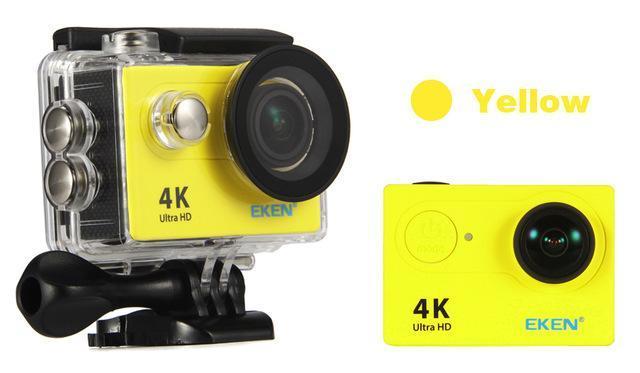 Original Eken H9 H9R Ultra Hd 4K 25Fps Action Camera 30M Waterproof 2-Inch Lcd-Action Cameras-TuYu Store-H9 Yellow-Standard Edition-Bargain Bait Box