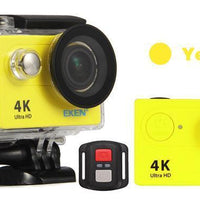 Original Eken H9 H9R Ultra Hd 4K 25Fps Action Camera 30M Waterproof 2-Inch Lcd-Action Cameras-TuYu Store-H9r Yellow-Standard Edition-Bargain Bait Box