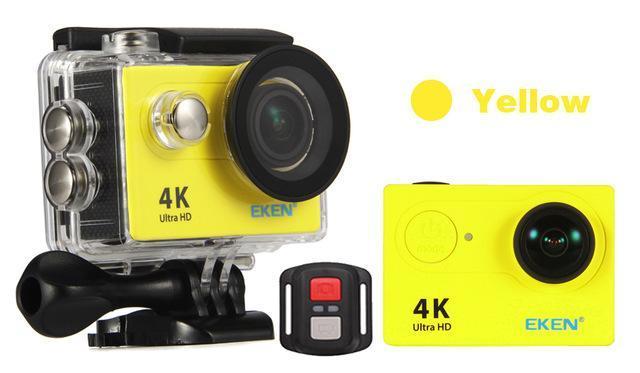 Original Eken H9 H9R Ultra Hd 4K 25Fps Action Camera 30M Waterproof 2-Inch Lcd-Action Cameras-TuYu Store-H9r Yellow-Standard Edition-Bargain Bait Box