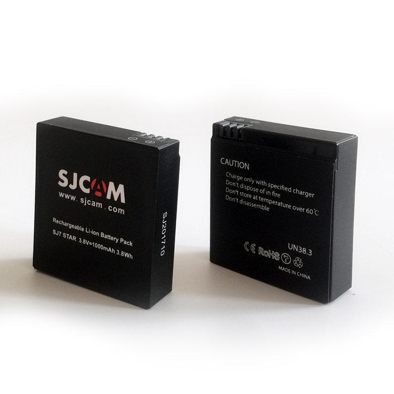 Original Sjcam Sj7 Star Dual Charger+2Pcs Sjcam Batteries 1000Mah Rechargeable-Action Cameras-Bartoo Store-Bargain Bait Box