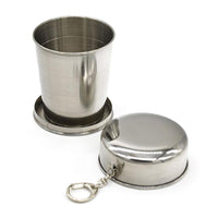 Ourpgon Stainless Steel Folding Cup Travel Tool Kit Survival Edc Gear Outdoor-Ziyaco Online Store-60ml-Bargain Bait Box