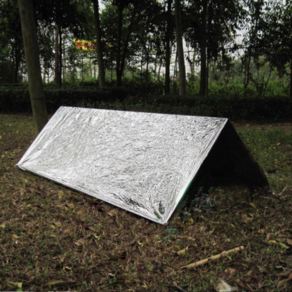 Ourpgone Brand Sliver Color Camping Emergency Tent Tube Survival Camping Shelter-Outdoor Sporting - Keep Healthy Store-Silver-Bargain Bait Box