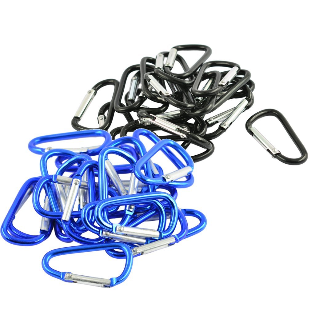 Outdoor 40Pcs Mini Climbing Carabiner Buckle Snap Spring Clip Hook Keychain-Outdoor Loving Store-Bargain Bait Box