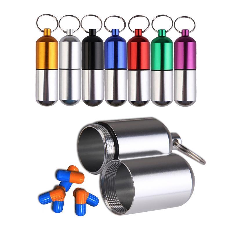 Outdoor Aluminum Alloy Bottle Keychain Hanging Bottle Mini Waterproof Small-Xiaomii_Holiday Store-Bargain Bait Box