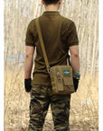 Outdoor Anti-Tear Military Tactical Camping Shoulder Bag Cross Body Belt Sling-Smiling of Fei Store-Pattern B-Bargain Bait Box