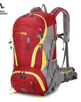 Outdoor Backpack 45L Waterproof Climbing Camping Hiking Backpack For Travel-Climbing Bags-World Peace-red-Bargain Bait Box