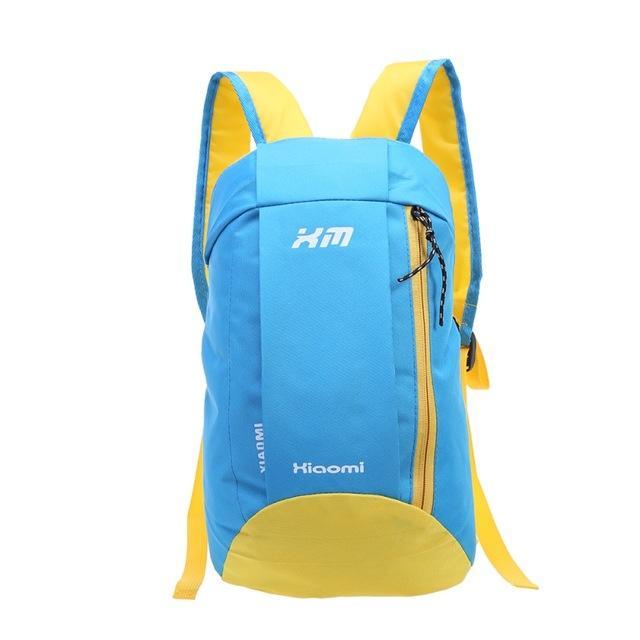Outdoor Camping Backpack Unisex Candy Color School Bag Soft Small Canvas Bag-gigibaobao-Light Blue-Bargain Bait Box