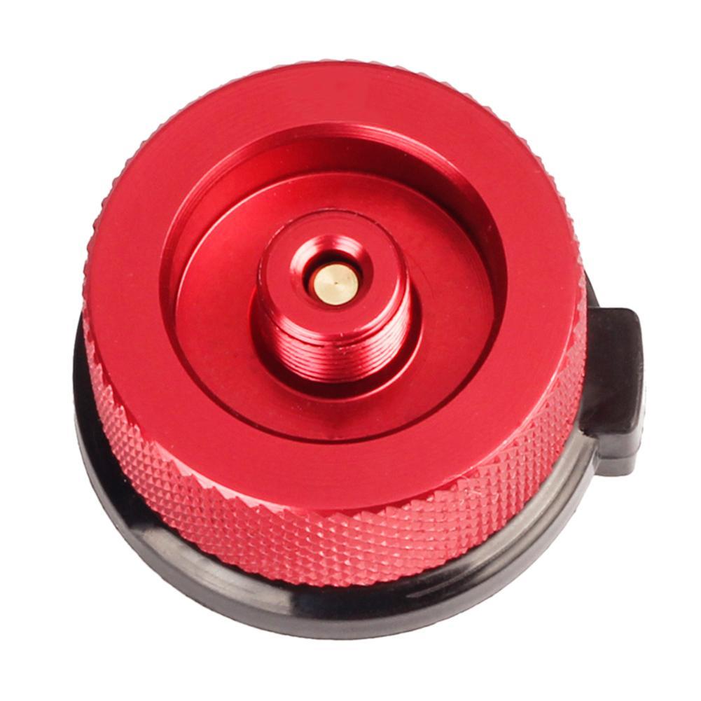 Outdoor Camping Gas Cartridge Tank Cylinder Adapter Hiking Picnic Stove-Islandshop-Red-Bargain Bait Box