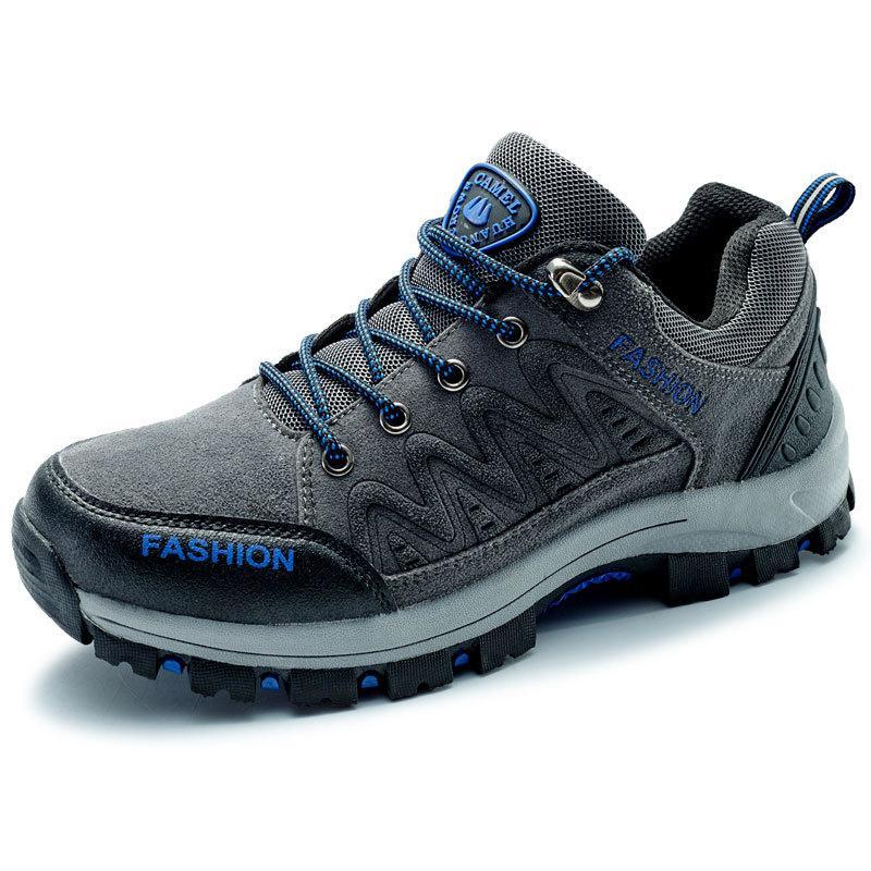 Outdoor Camping Men&#39;S Hiking Shoes Sports Shoes Anti-Slippery Wear Tactics-My shoe ark Store-Gray-39-Bargain Bait Box