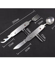 Outdoor Camping Tableware Folding Spoon Fork Knife Set Portable Travel Hiking-Toplander Outdoor Store-Red-Bargain Bait Box