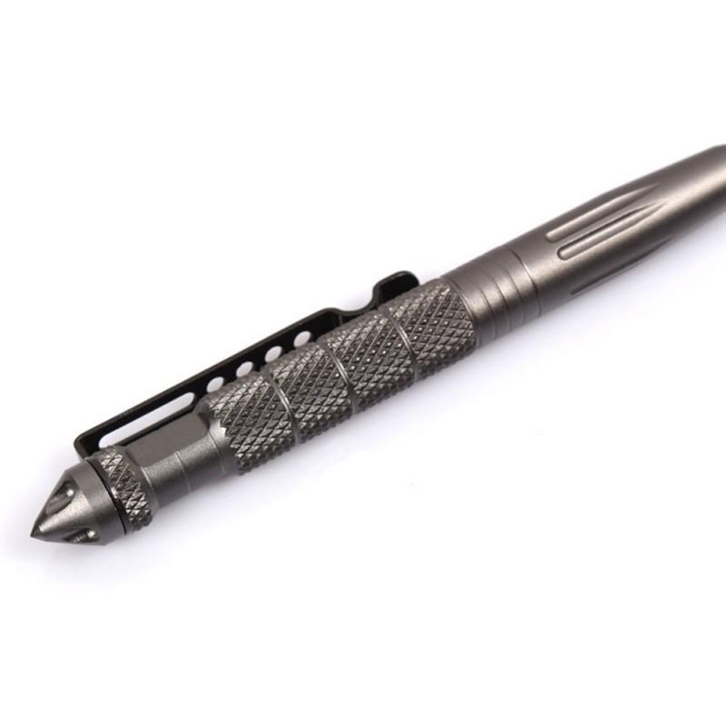 Outdoor Convenient And Easy To Carry Pocket Black Tactical Pen Glass Breaker-Beautiful Life-gray color-Bargain Bait Box