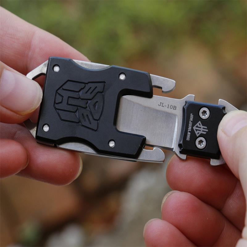 Outdoor Edc Multi Functional Tools Survival Knife Mini Key Ring Portable-YT Dropship Store-Silver-Bargain Bait Box