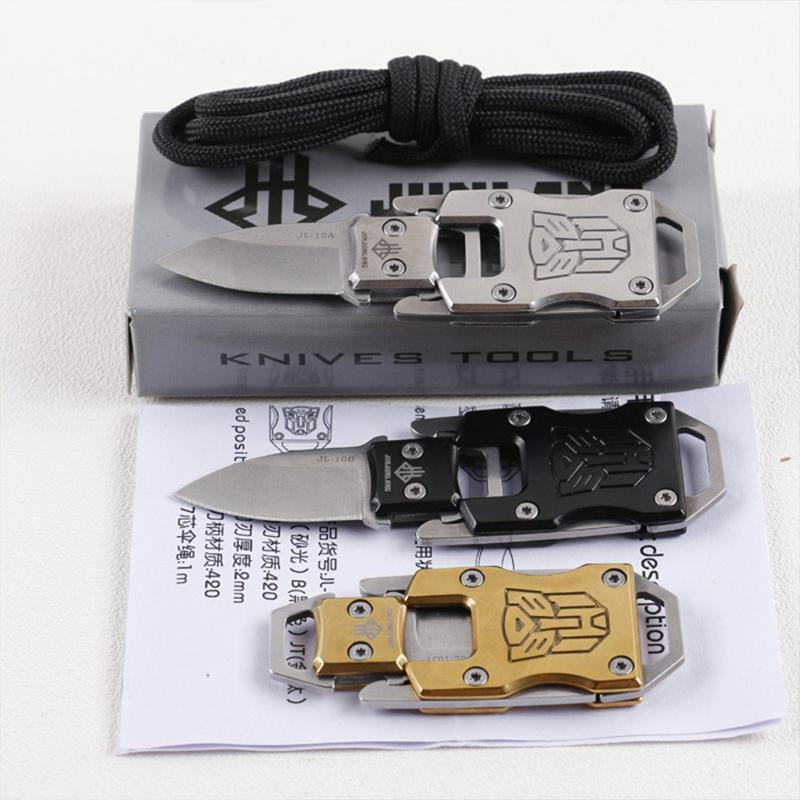 Outdoor Edc Multi Functional Tools Survival Knife Mini Key Ring Portable-YT Dropship Store-Silver-Bargain Bait Box