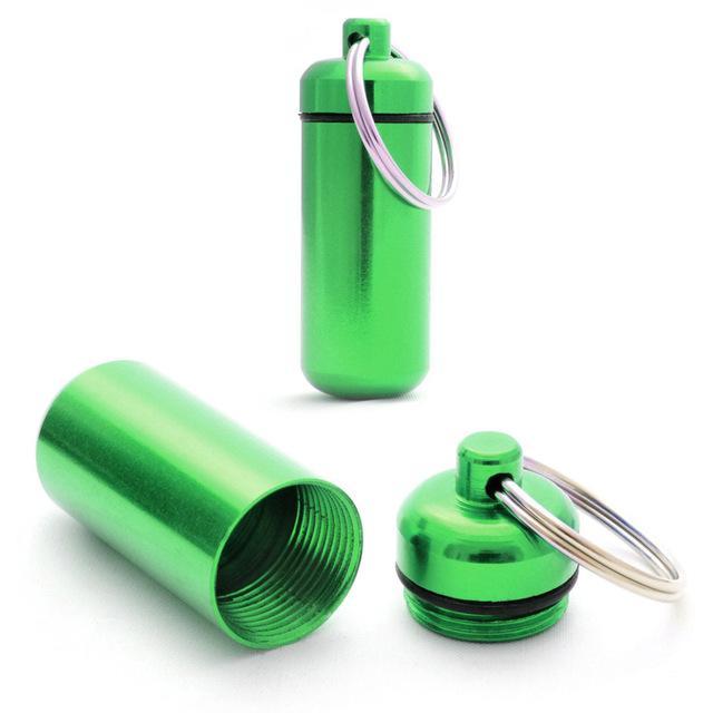 Outdoor Edc Tool Survival Kit Small Pill Case Portable First Aid Container Water-Holiday week Store-Green-Bargain Bait Box