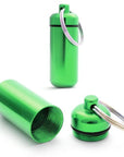 Outdoor Edc Tool Survival Kit Small Pill Case Portable First Aid Container Water-Holiday week Store-Green-Bargain Bait Box