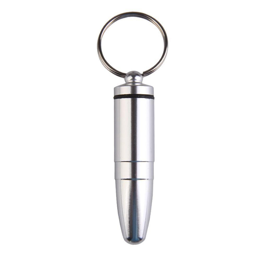 Outdoor First Aid Mini Bullet Shape Pill Bottle Keychain Medicine Pill Box-Bluenight Outdoors Store-Bargain Bait Box