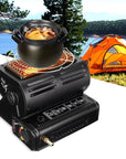 Outdoor Heat Cooker Aluminum Alloy Portable Outdoor Stove Camping Tent-Outdoor Stoves-guangze tang's store-Black-Bargain Bait Box