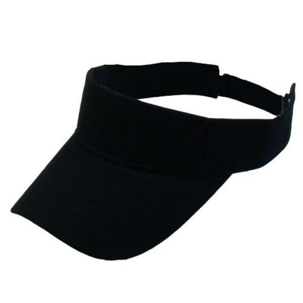 Outdoor Hiking Plain Visor Sun Hat Sport Cap Adjustable Tennis Beach Hats For-Athletics Store-Black-Bargain Bait Box