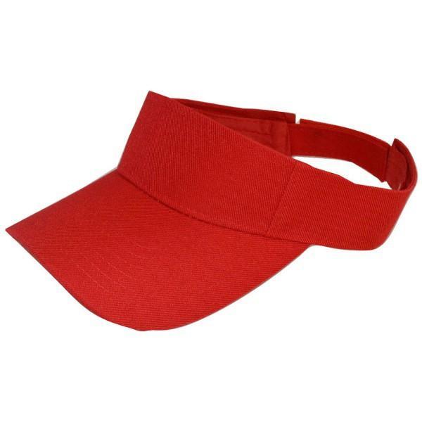 Outdoor Hiking Plain Visor Sun Hat Sport Cap Adjustable Tennis Beach Hats For-Athletics Store-Red-Bargain Bait Box